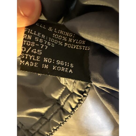 Vintage Sears Outerwear Navy Blue Puffer Vest Jacket Size M 2 Front Pockets - Picture 7 of 7